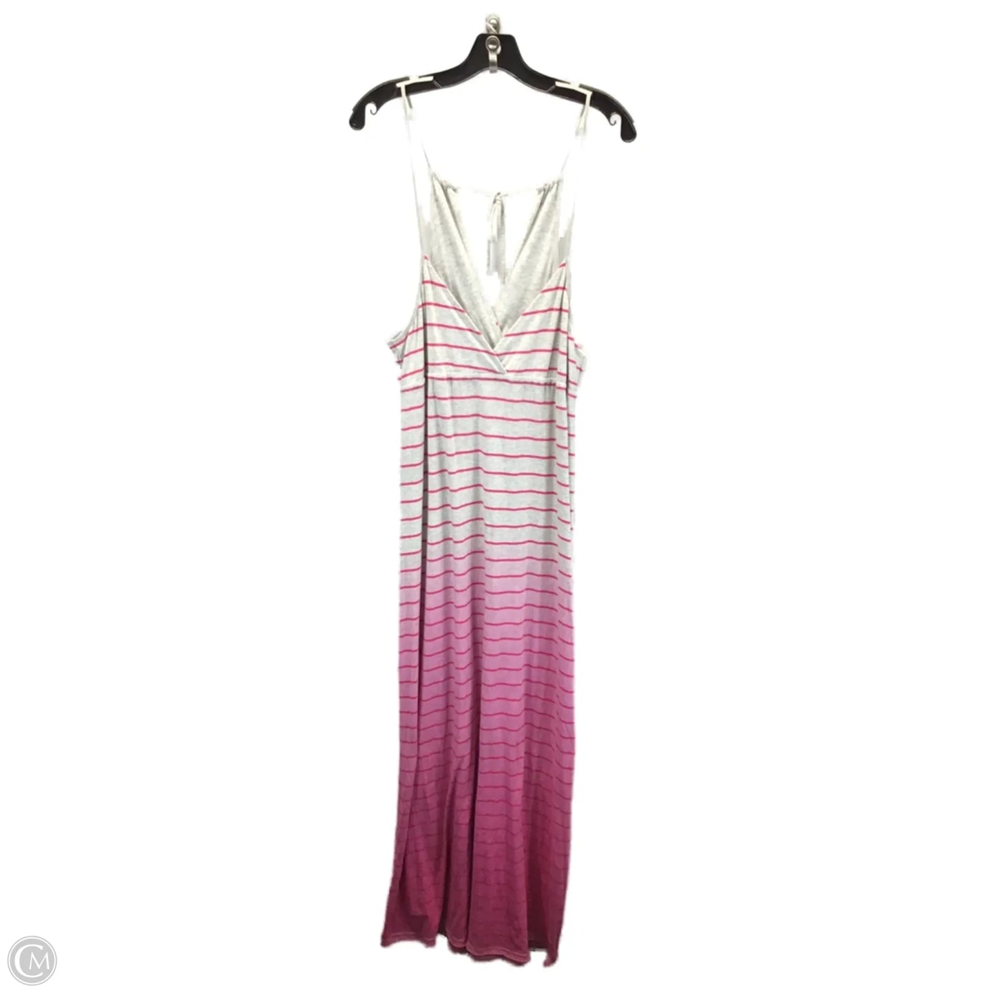 Dress Casual Maxi By Pink In Grey & Pink, Size: M
