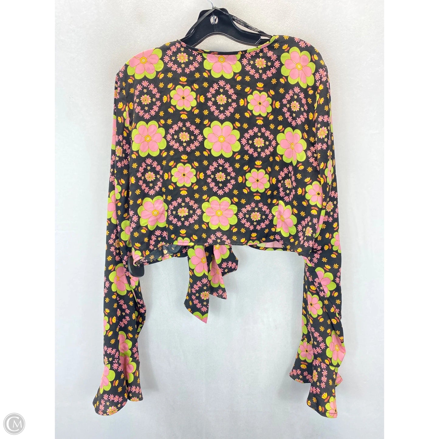 Top Long Sleeve By Forever 21 In Green & Pink, Size: 2x