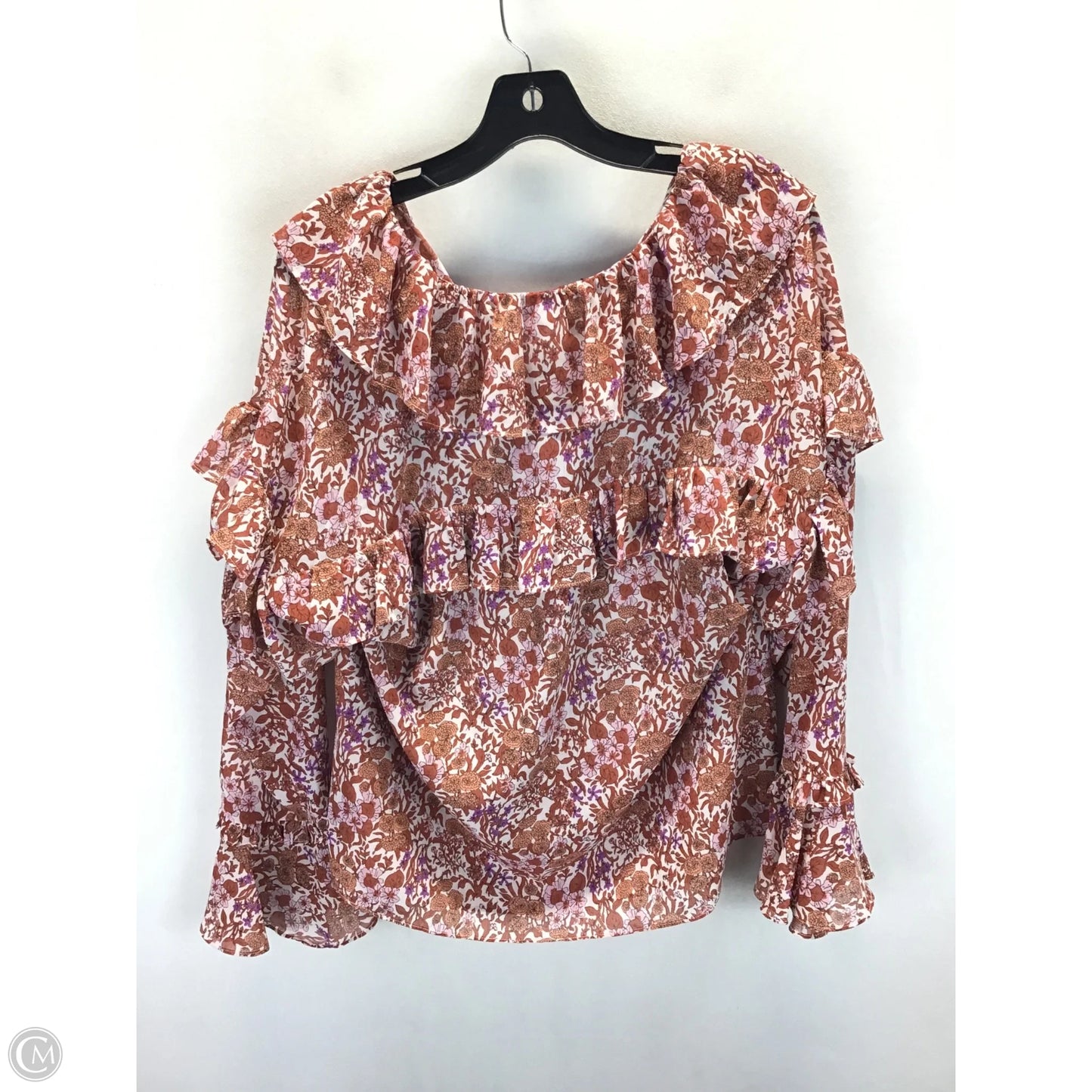 Blouse Long Sleeve By J. Crew In Floral Print, Size: M