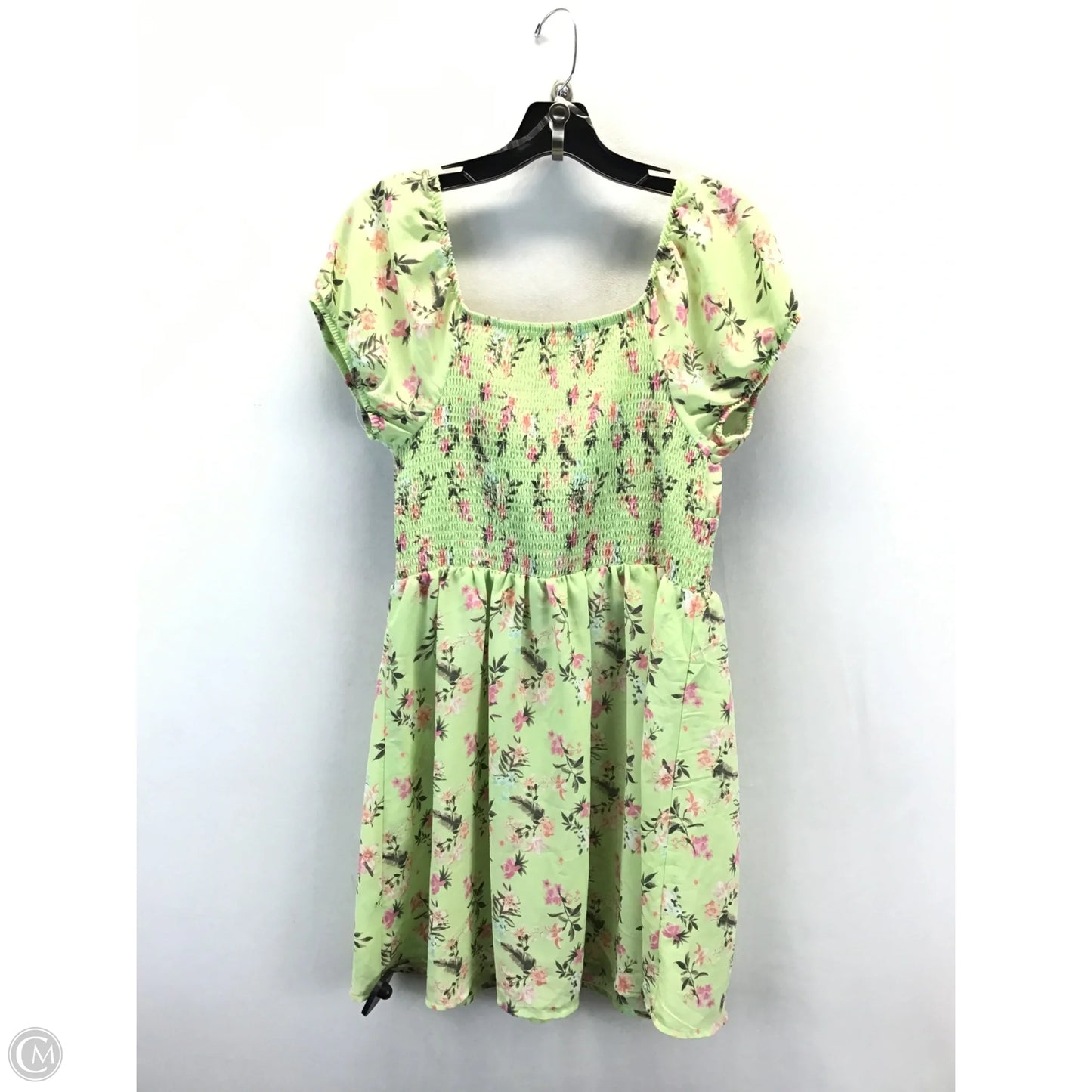Dress Casual Short By Madden Nyc In Green & Pink, Size: L