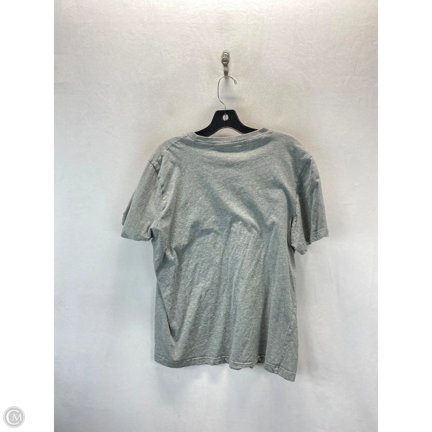 Athletic Top Short Sleeve By Puma In Black & Grey, Size: L