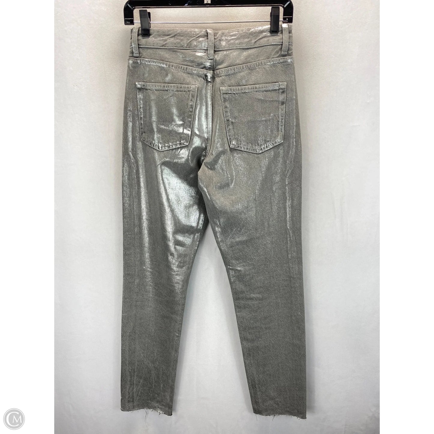 Jeans Skinny By Zara In Silver, Size: 2