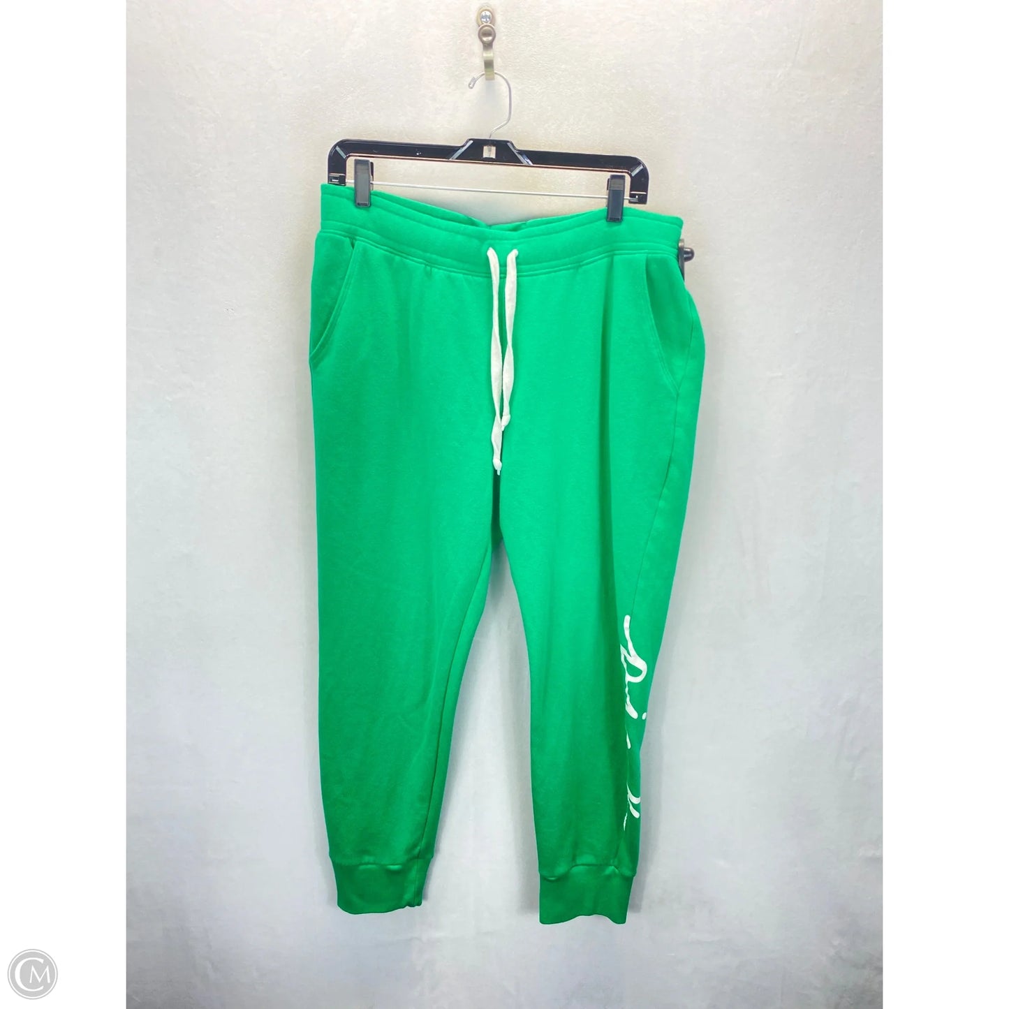 Athletic Pants By Pink In Green & White, Size: L