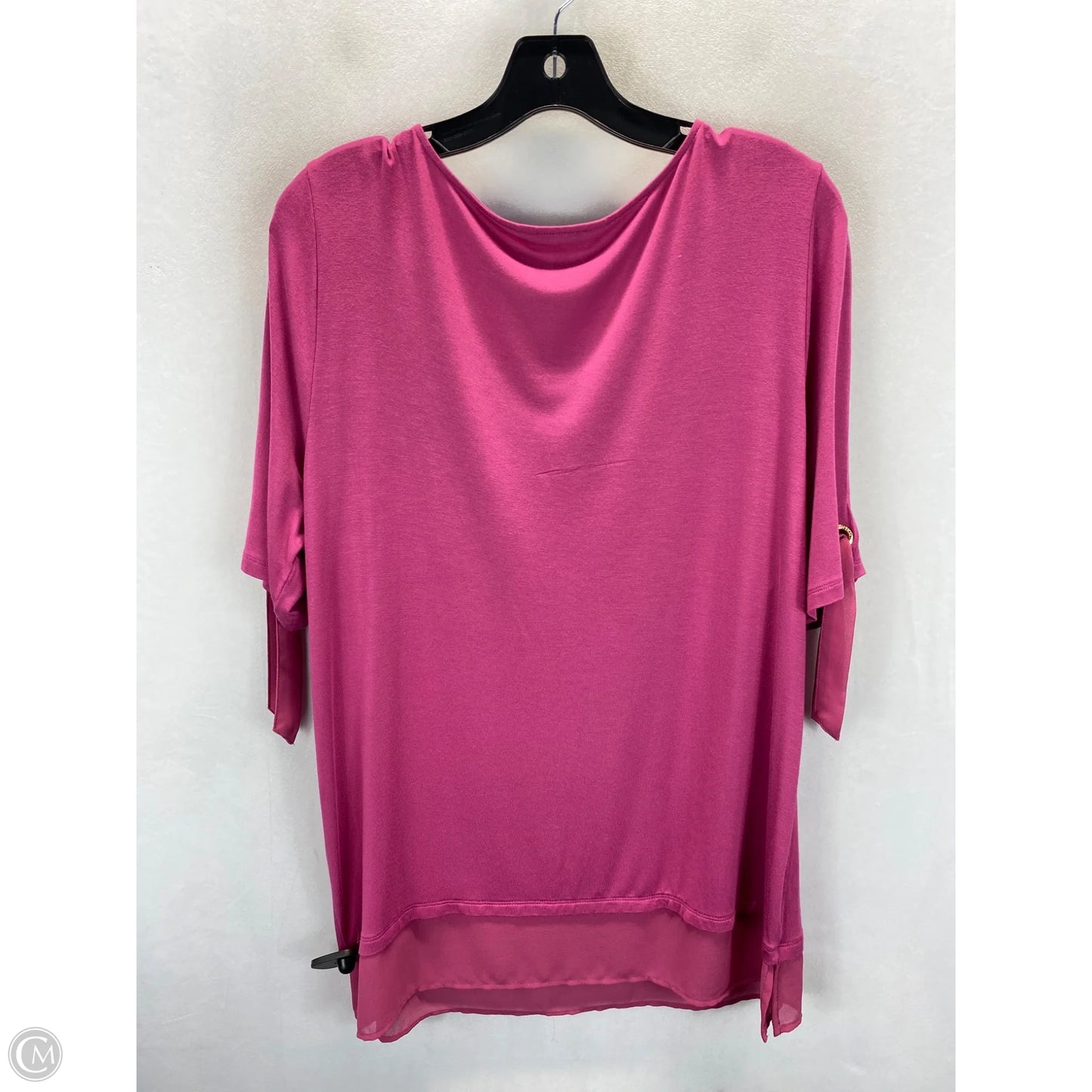 Top Short Sleeve By Ellen Tracy In Pink, Size: L