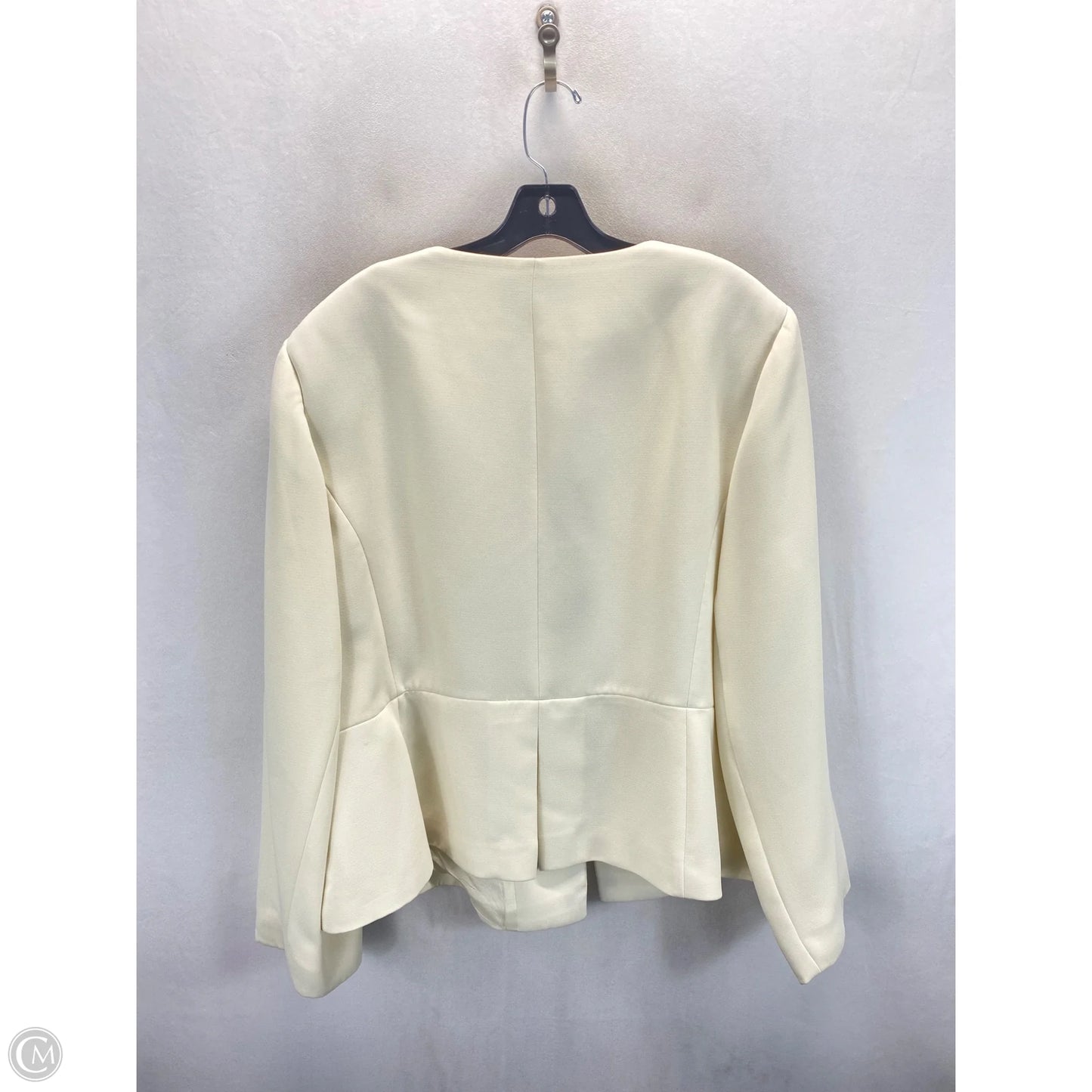 Blouse Long Sleeve By Tahari By Arthur Levine In Black & White, Size: 20