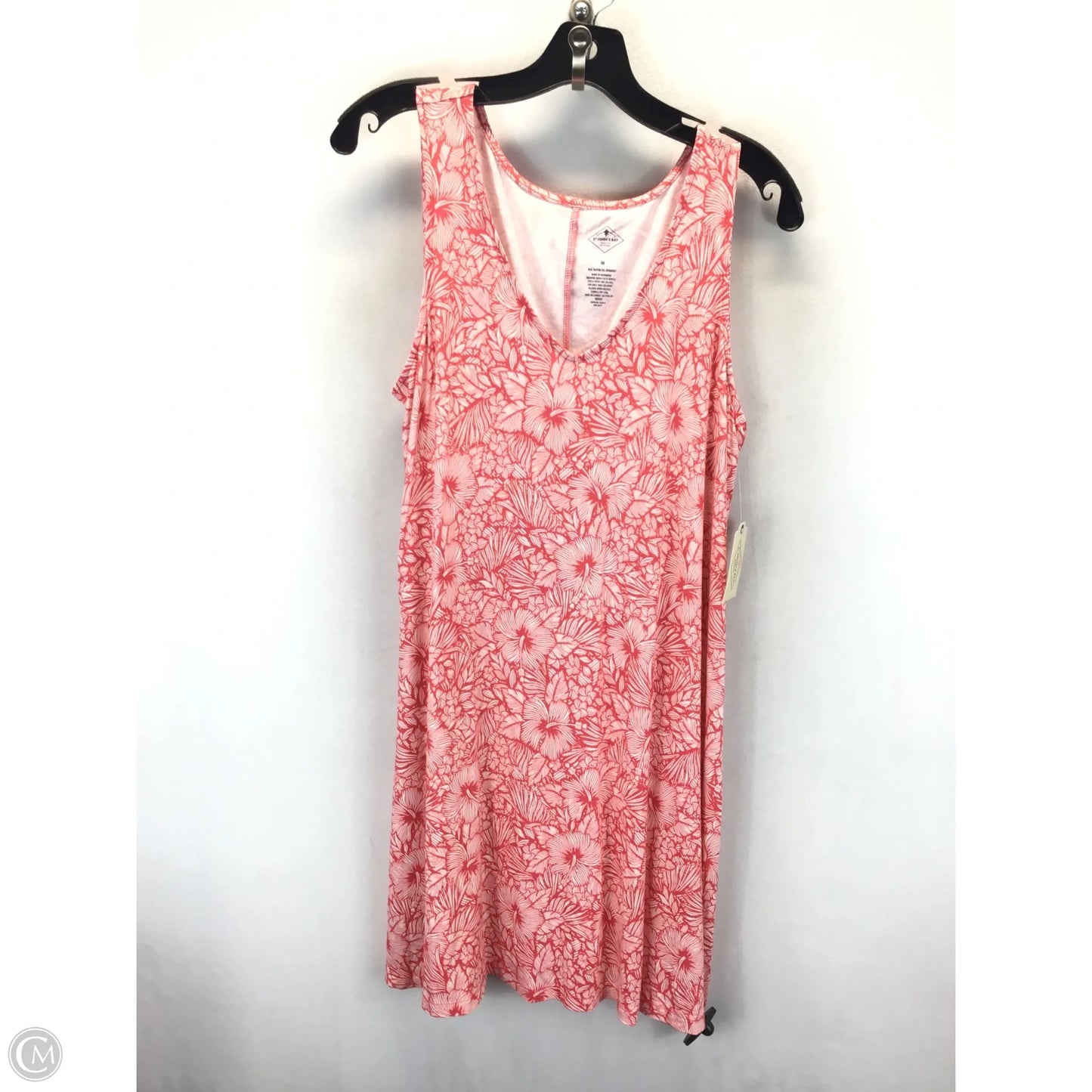Dress Casual Midi By St Johns Bay In Orange & White, Size: M