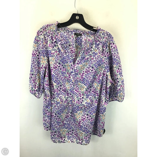 Top 3/4 Sleeve By Talbots In Floral Print, Size: 1x