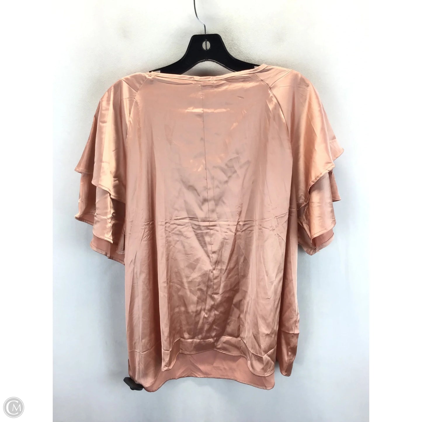Blouse Short Sleeve By Clothes Mentor In Peach, Size: 2x