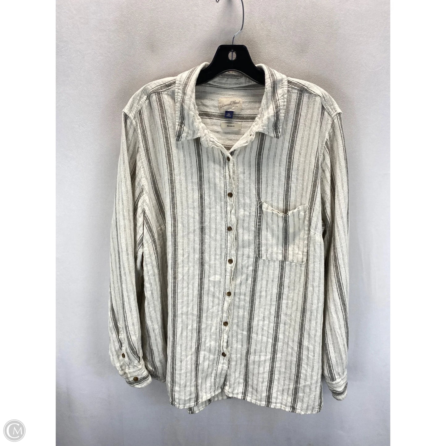 Top Long Sleeve By Universal Thread In Striped Pattern, Size: Xxl