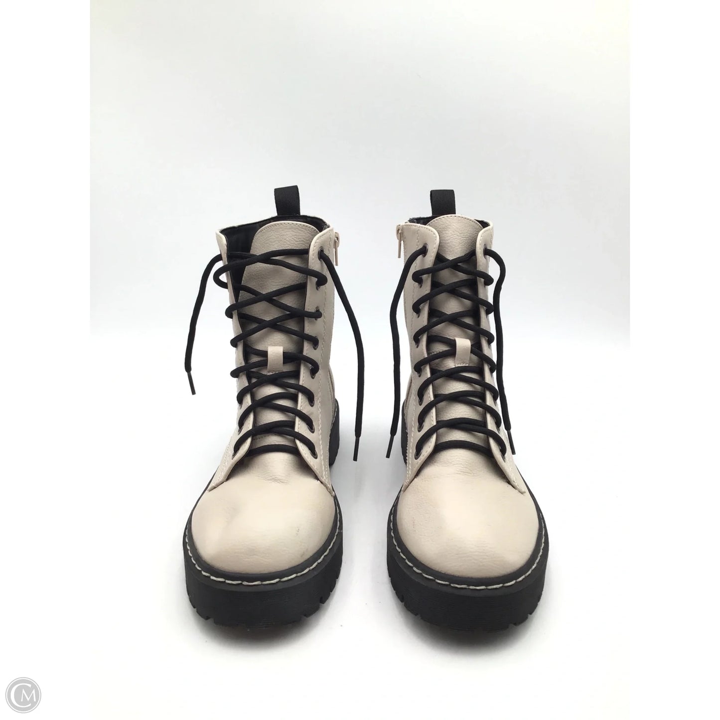Boots Combat By Clothes Mentor In Beige, Size: 9.5