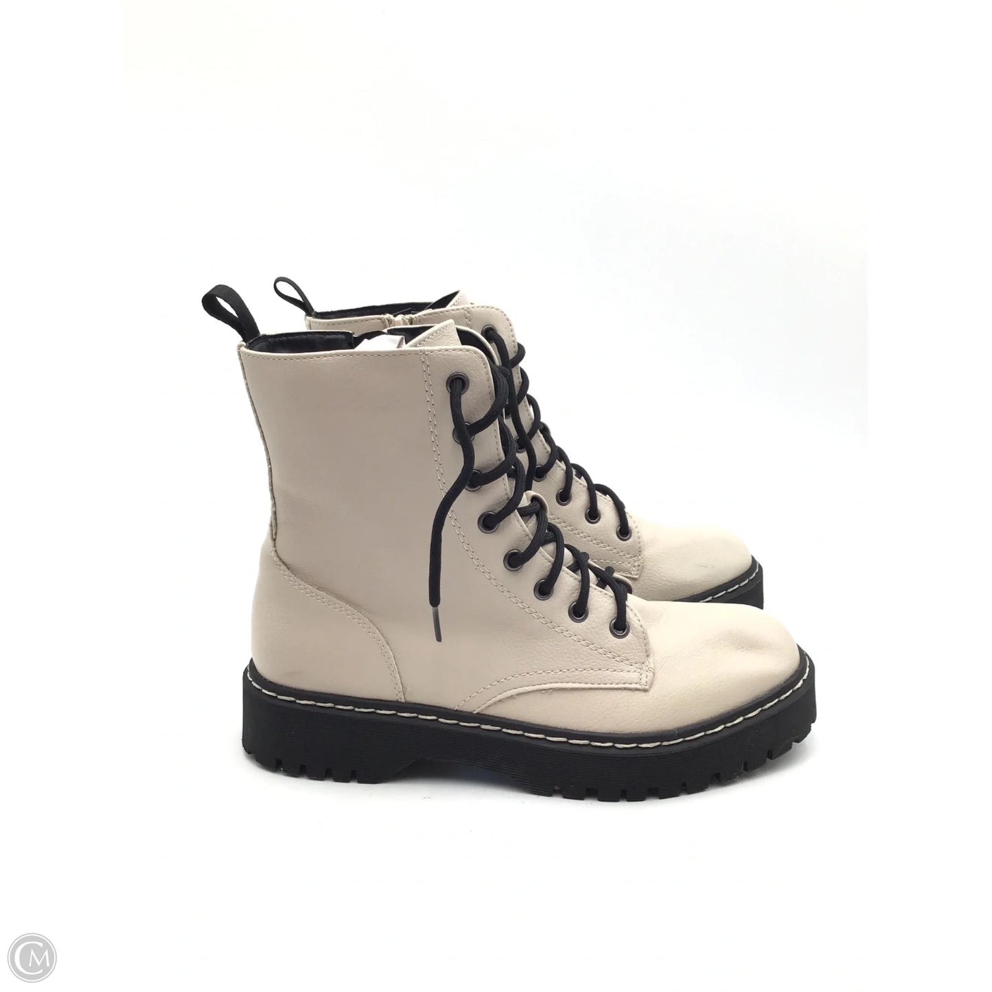 Boots Combat By Clothes Mentor In Beige, Size: 9.5