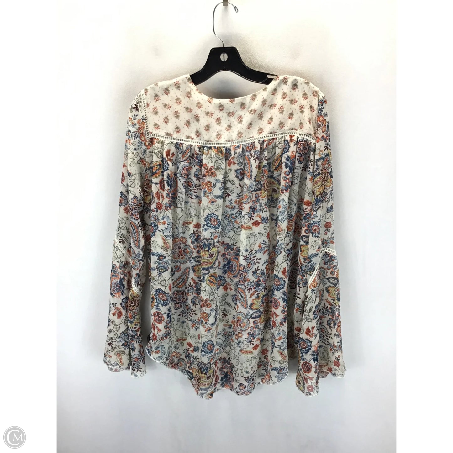 Blouse Long Sleeve By Jeans By Buffalo In Paisley Print, Size: M