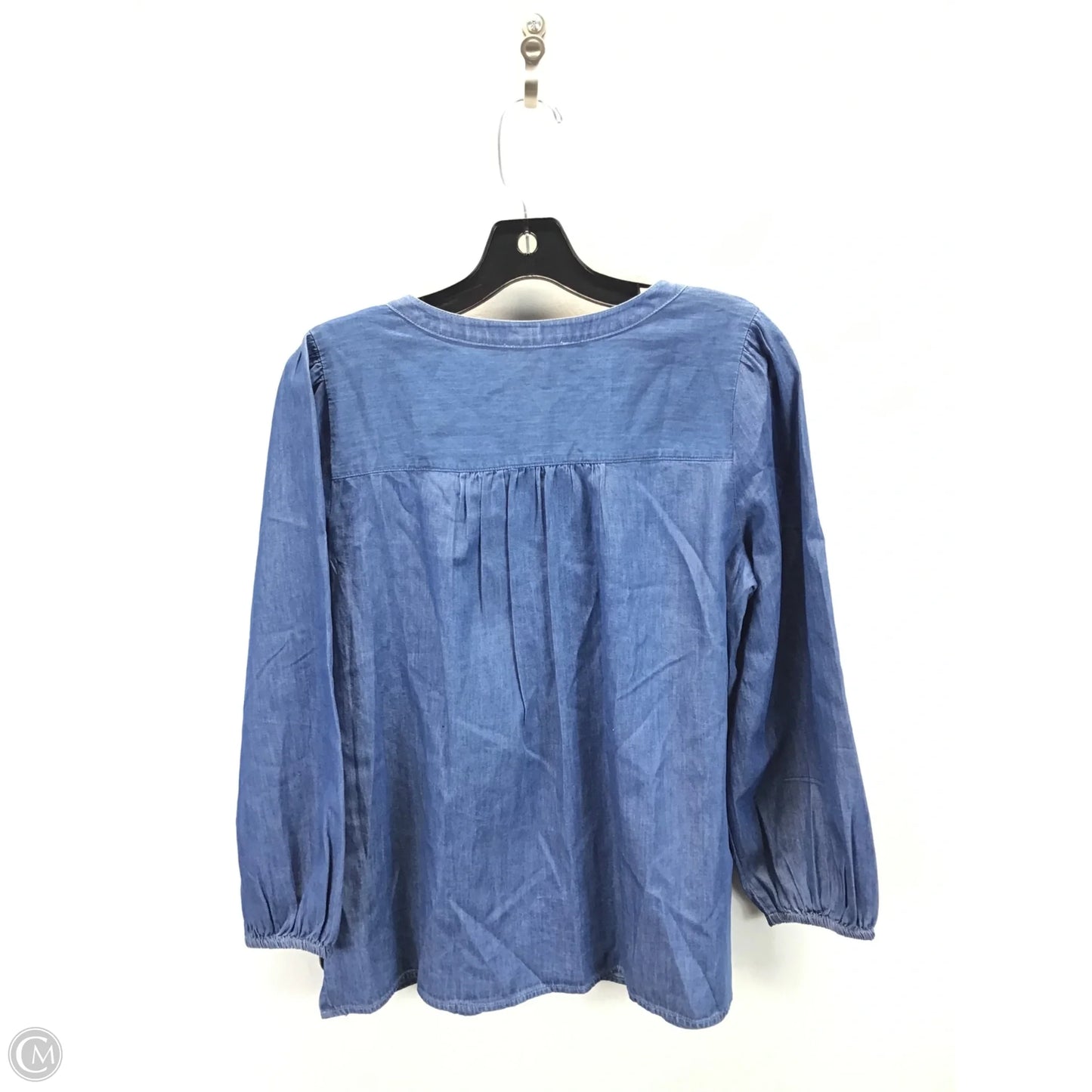 Top Long Sleeve By Loft In Blue Denim, Size: S