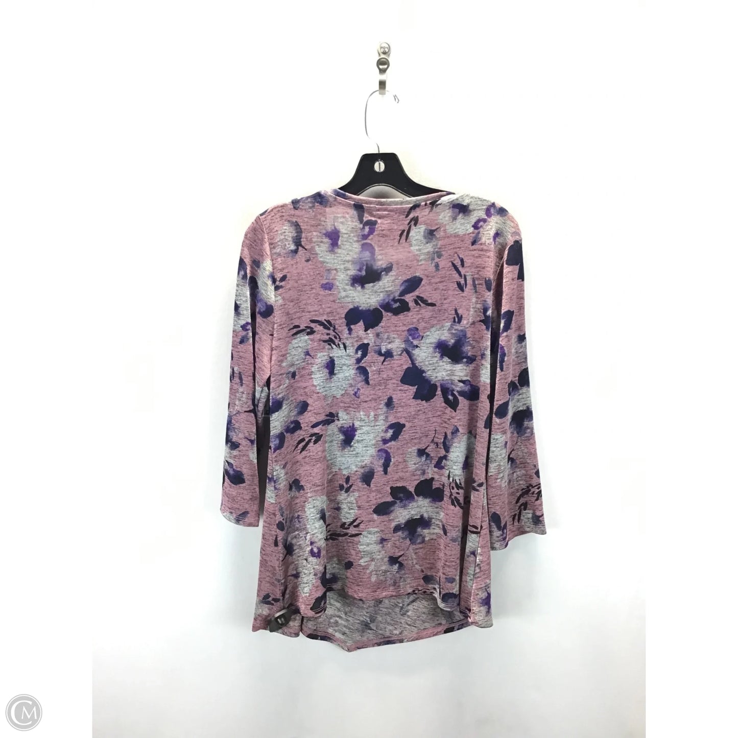 Top Long Sleeve By Simply Vera In Pink & Purple, Size: L