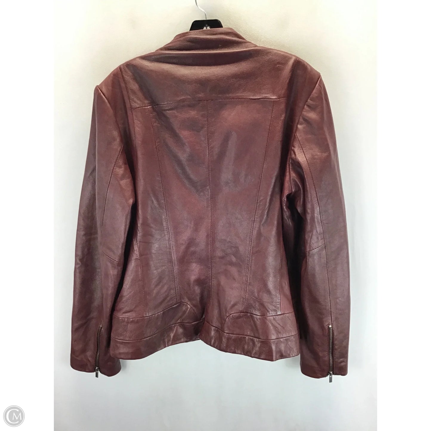 Jacket Leather By Wilsons Leather In Maroon, Size: Xl