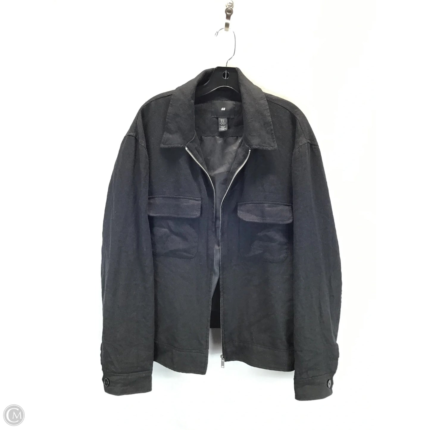 Jacket Shirt By H&m In Black, Size: Xl
