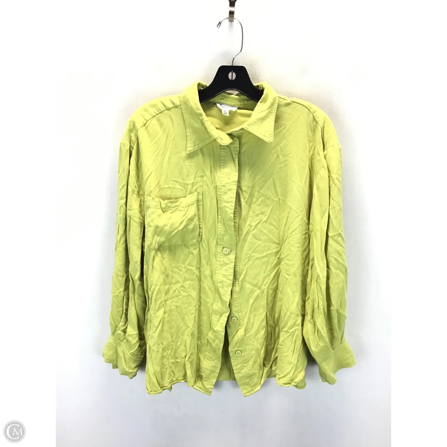 Top Long Sleeve By Clothes Mentor In Chartreuse, Size: M