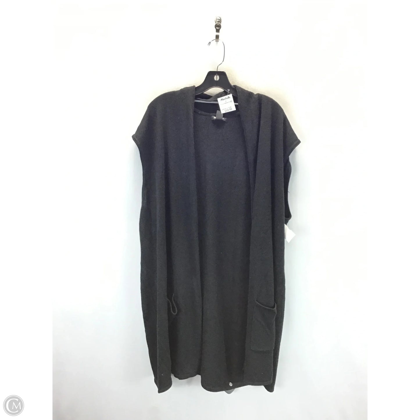 Vest Sweater By Clothes Mentor In Black, Size: 2x