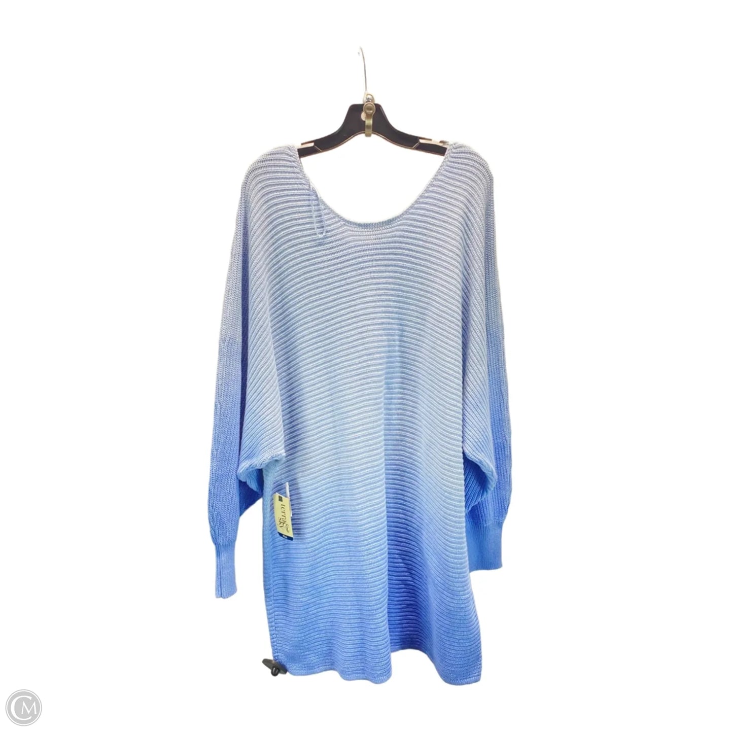 Sweater By Terra & Sky In Blue, Size: 4x