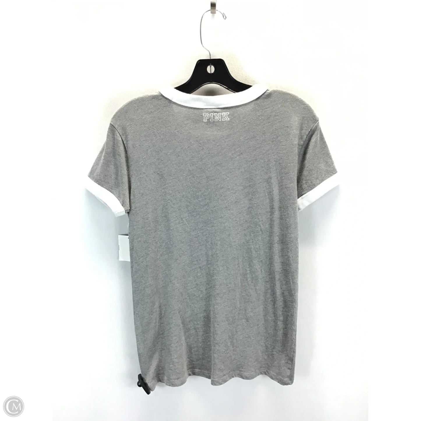 Top Short Sleeve By Pink In Grey, Size: S