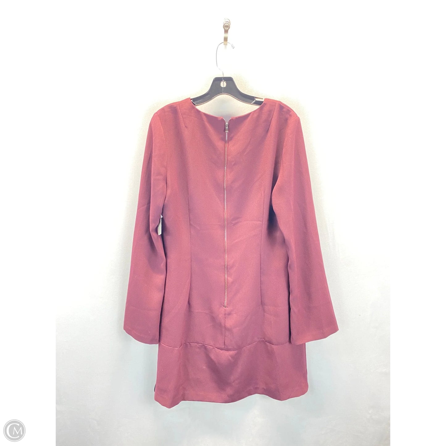 Dress Casual Short By Kenneth Cole In Burgundy, Size: L