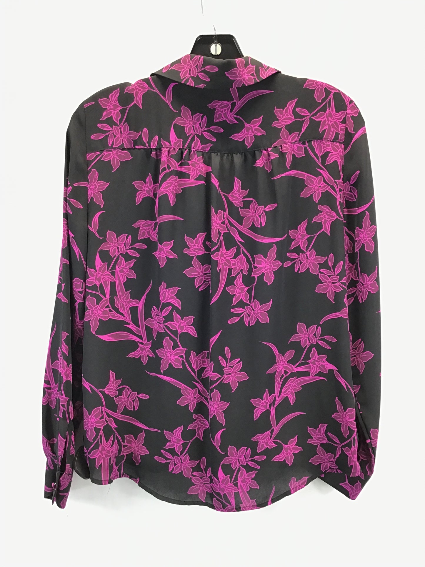 Top Long Sleeve By Vince Camuto In Black & Purple, Size: S