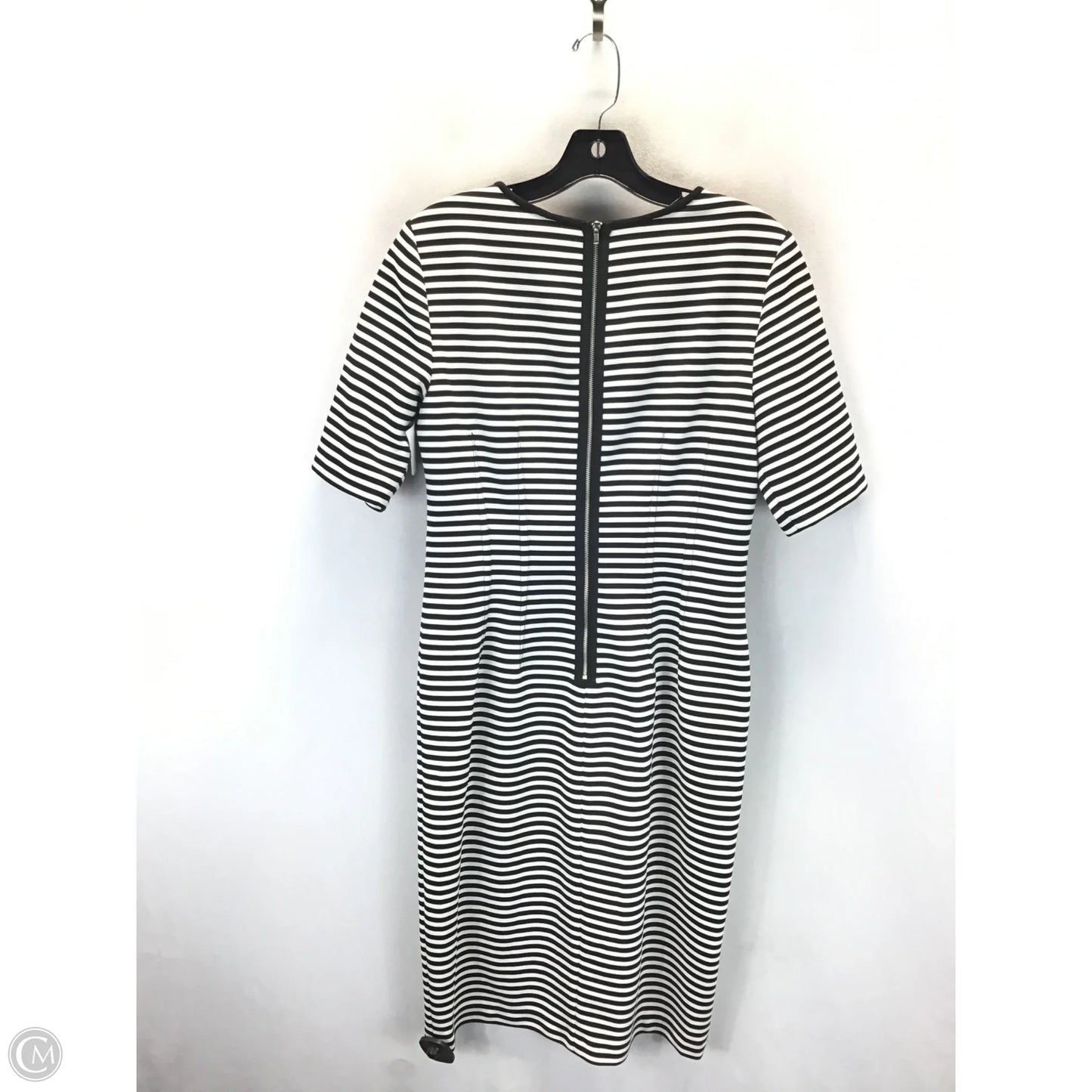 Dress Casual Midi By Maggy London In Black & White, Size: 10