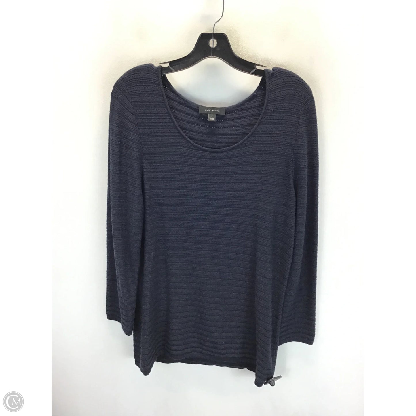 Top Long Sleeve By Ann Taylor In Blue, Size: L
