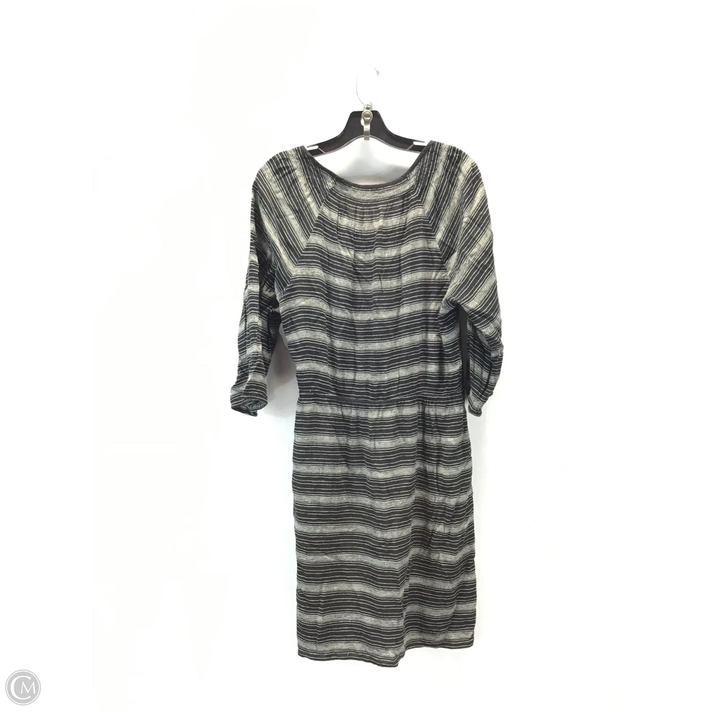 Dress Casual Midi By Loft In Black & White, Size: L