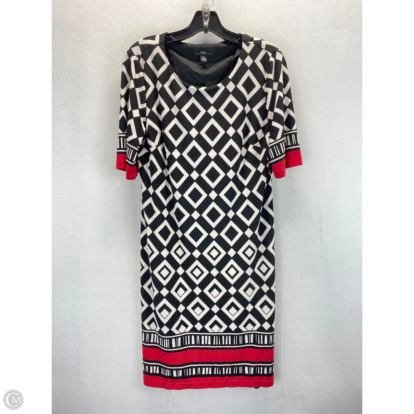 Dress Casual Midi By Clothes Mentor In Black & White, Size: 10