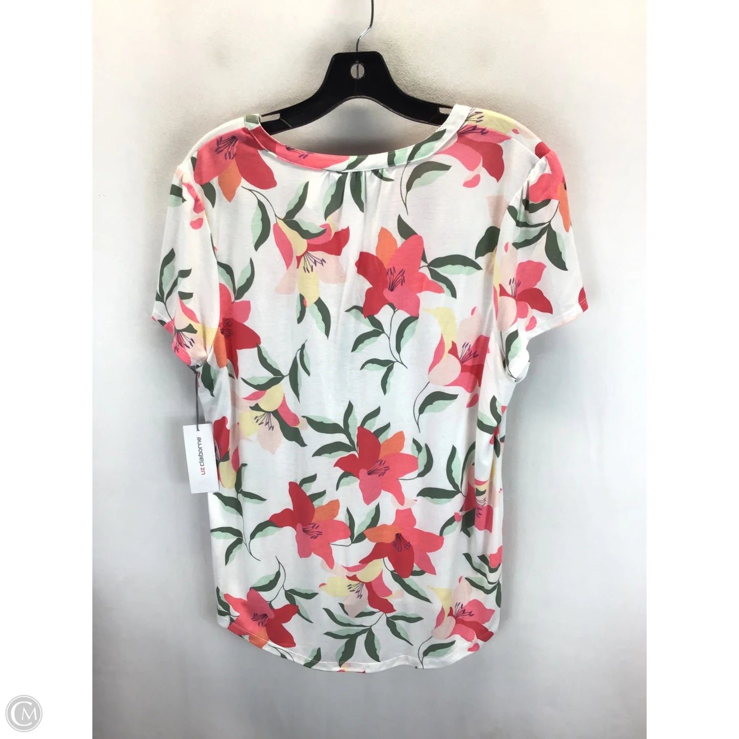 Top Sleeveless By Liz Claiborne In Floral Print, Size: L