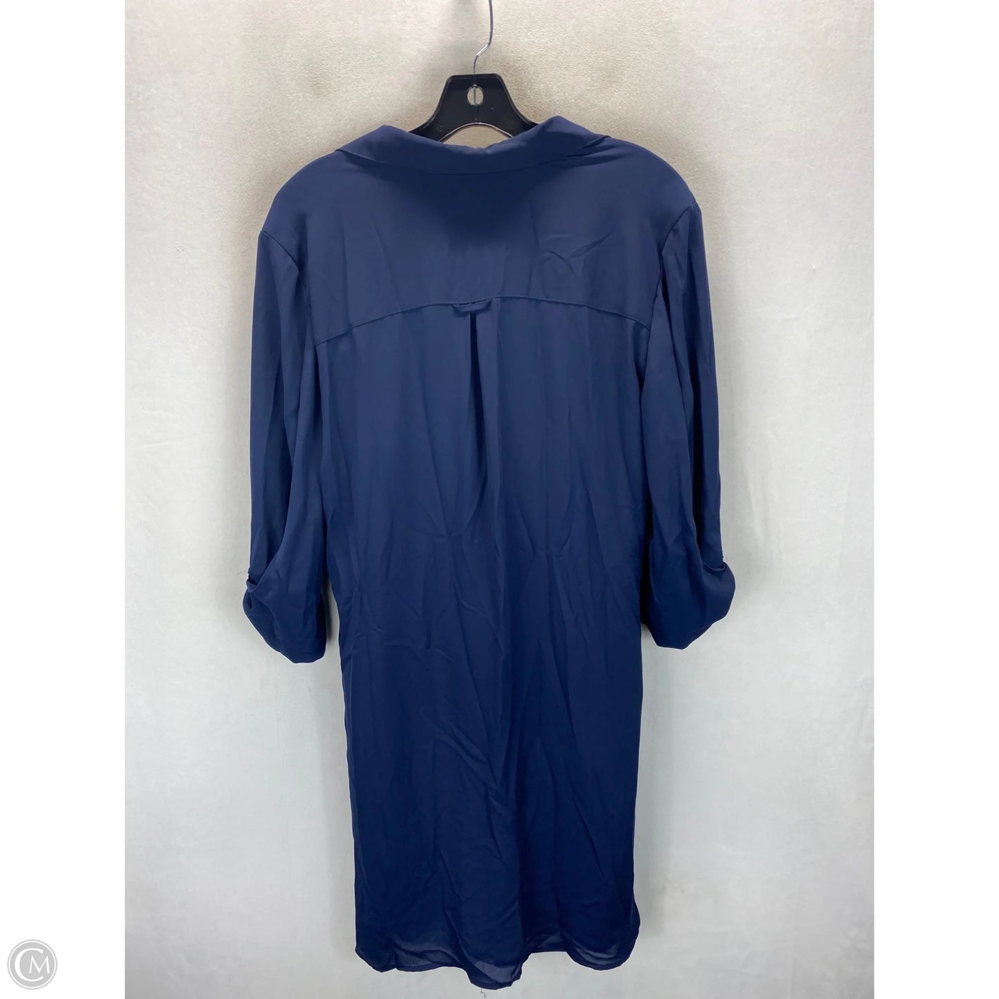 Dress Casual Midi By New York And Co In Blue, Size: L