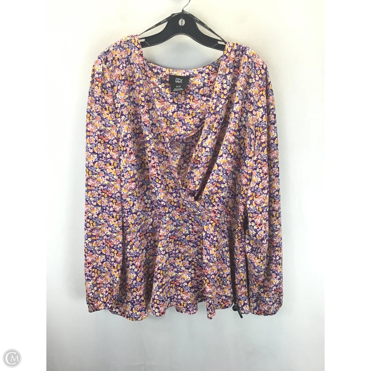 Top Long Sleeve By Clothes Mentor In Floral Print, Size: 18