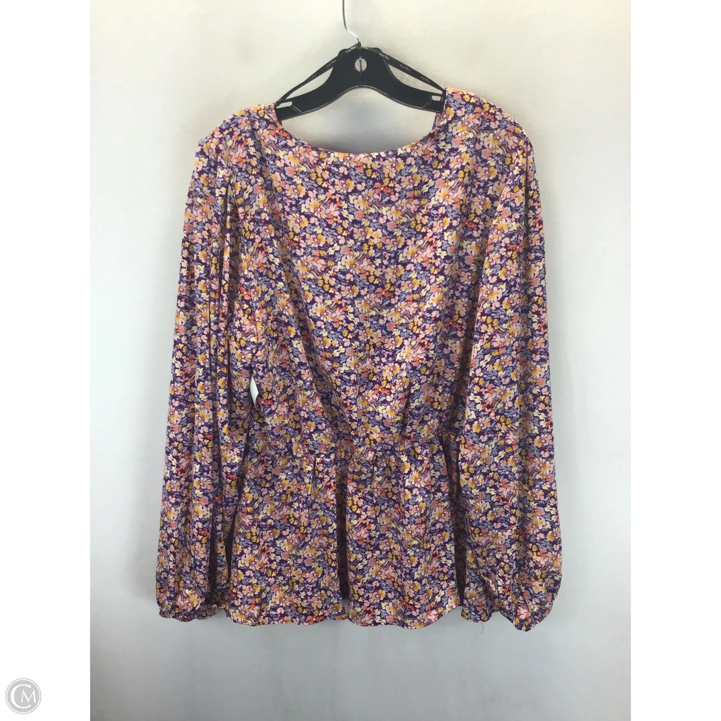 Top Long Sleeve By Clothes Mentor In Floral Print, Size: 18