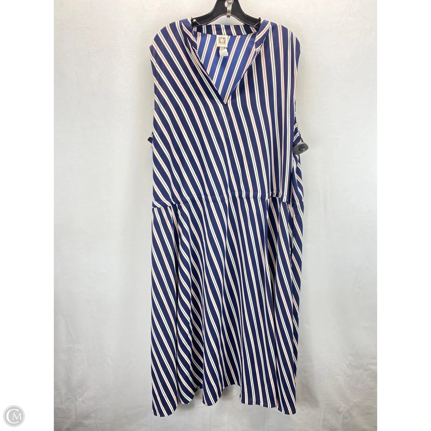 Dress Casual Midi By Anne Klein In Striped Pattern, Size: 3x