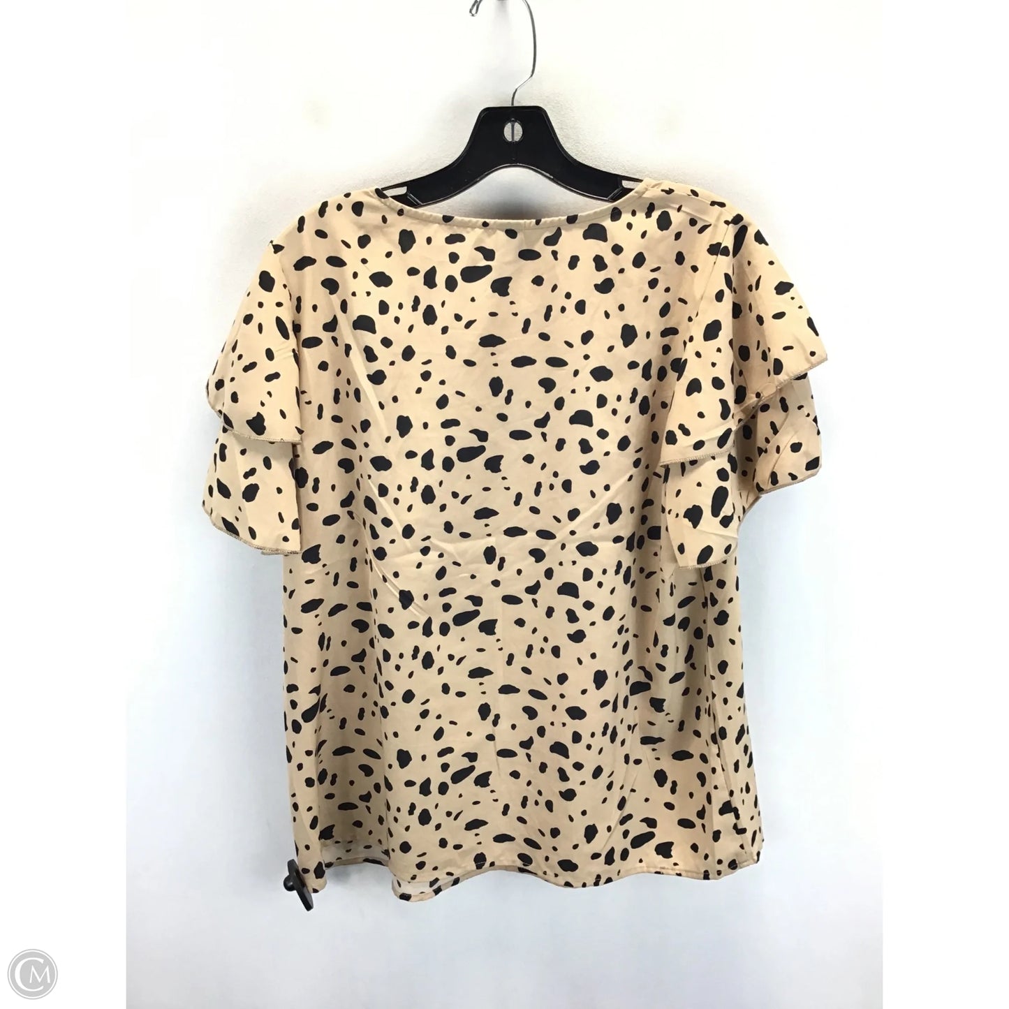 Top Short Sleeve By Clothes Mentor In Animal Print, Size: L