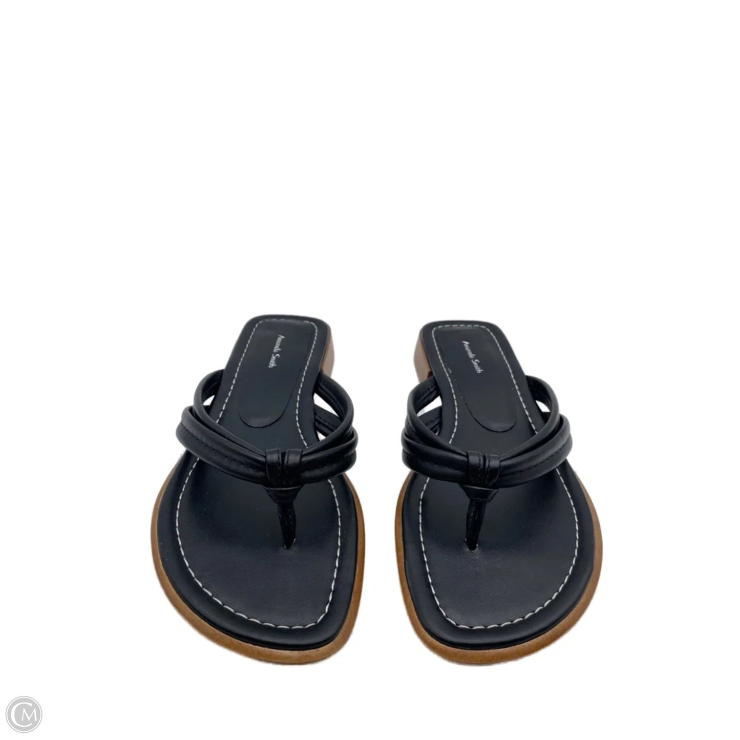 Sandals Flip Flops By Amanda Smith In Black, Size: 7.5