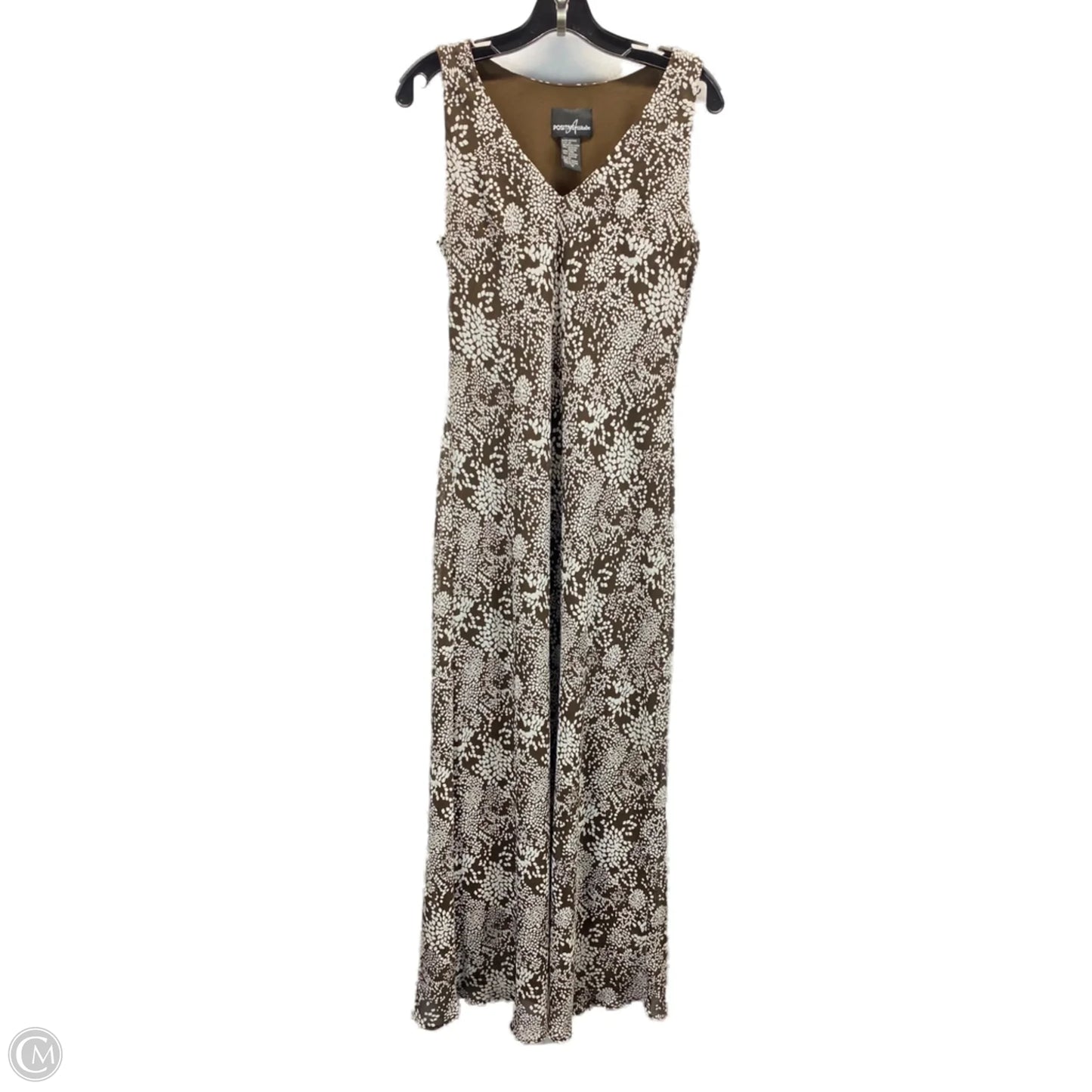 Dress Casual Maxi By Positive Attitude In Brown & White, Size: 12