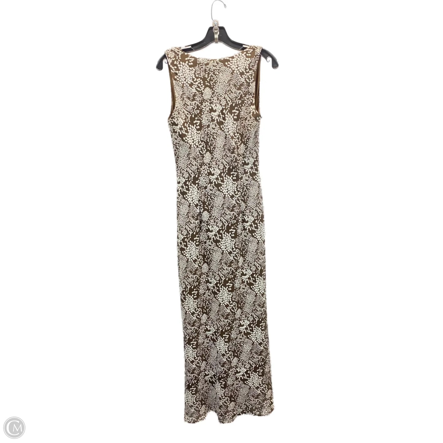 Dress Casual Maxi By Positive Attitude In Brown & White, Size: 12