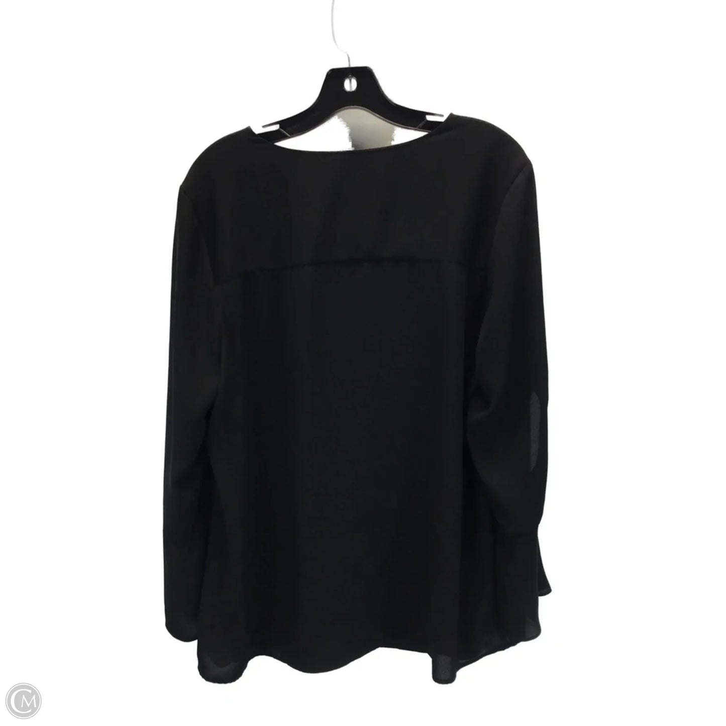 Top Long Sleeve By Ny Collection In Black, Size: 1x