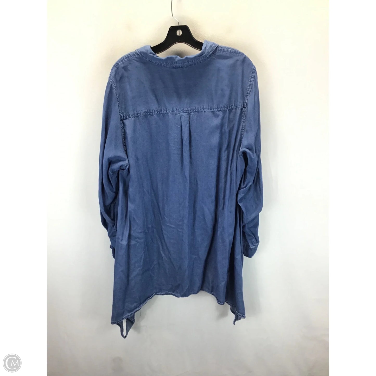Top Long Sleeve By Zac And Rachel In Blue, Size: 1x