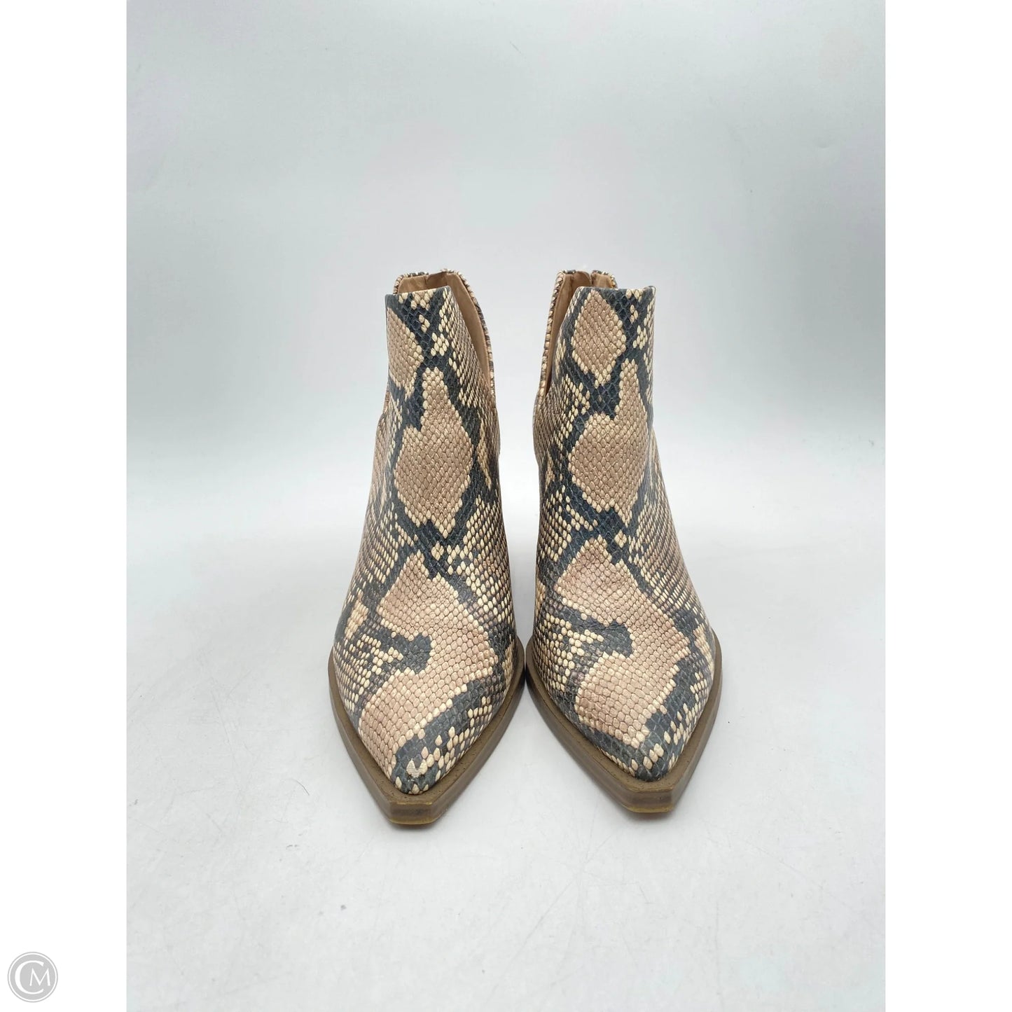 Boots Ankle Heels By Vince Camuto In Snakeskin Print, Size: 8