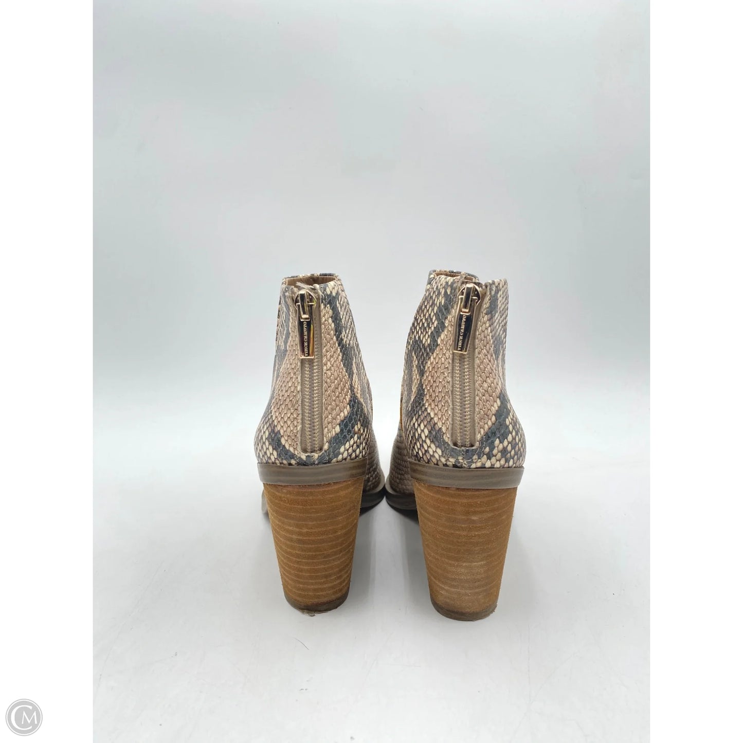 Boots Ankle Heels By Vince Camuto In Snakeskin Print, Size: 8