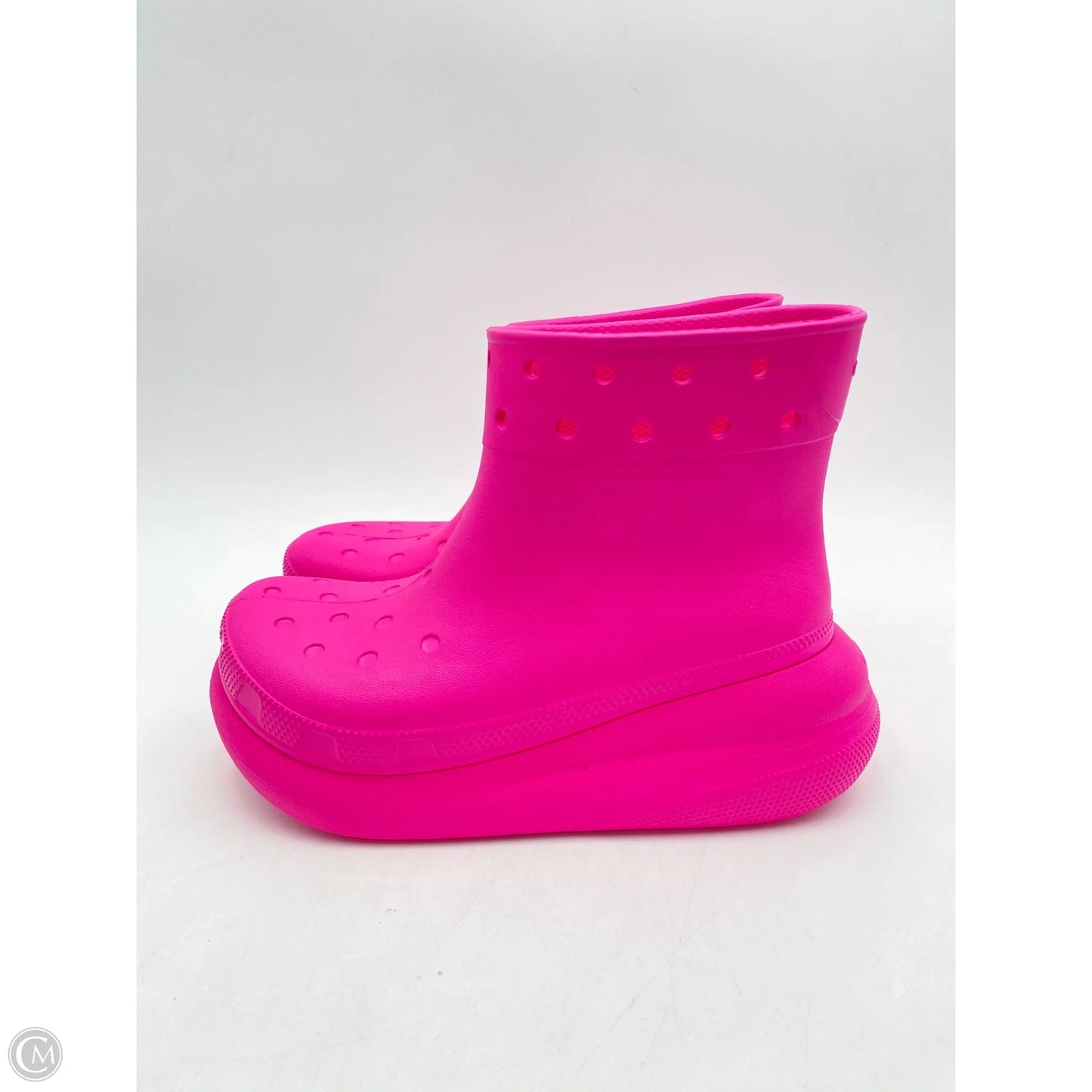 Shoes Heels Platform By Crocs In Pink, Size: 8