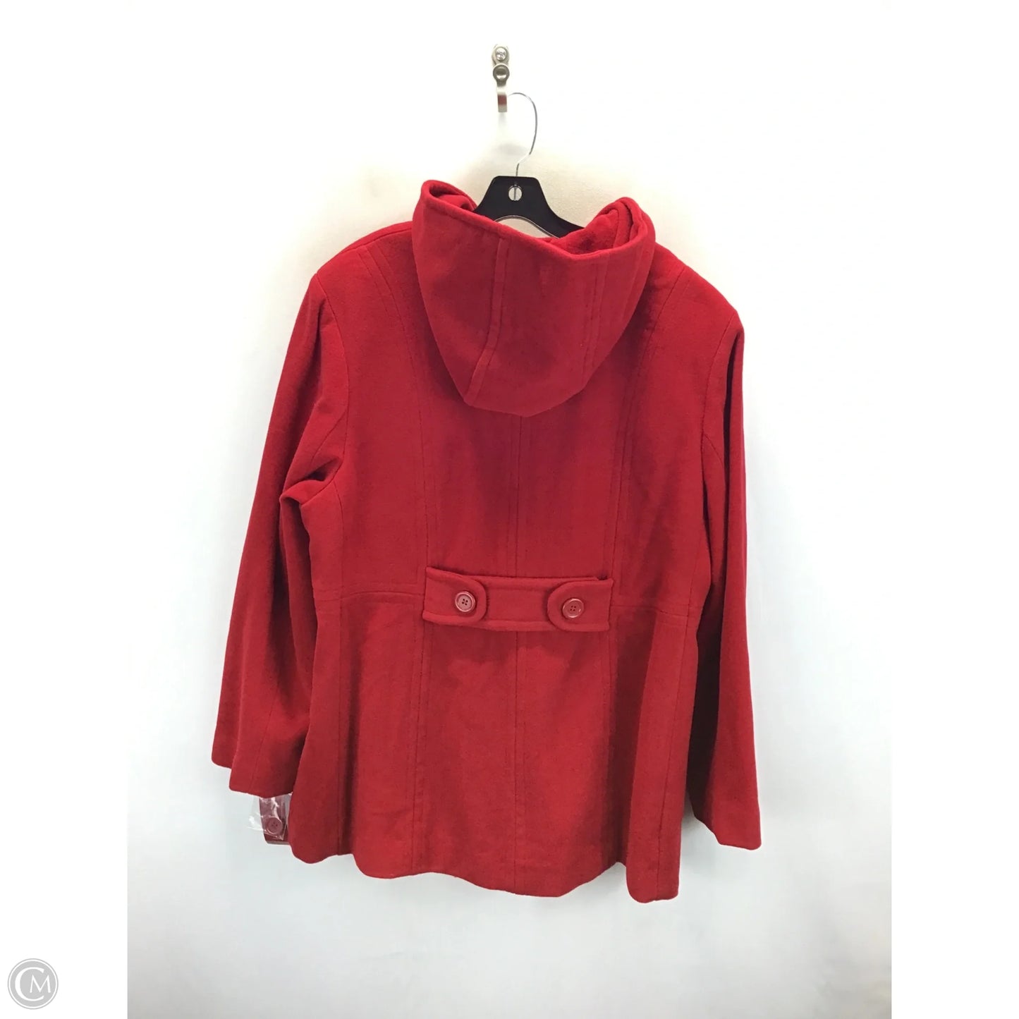 Coat Wool By Jm Collections In Red, Size: 20