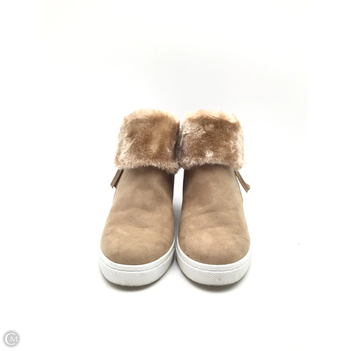 Boots Ankle Flats By Clothes Mentor In Tan, Size: 12