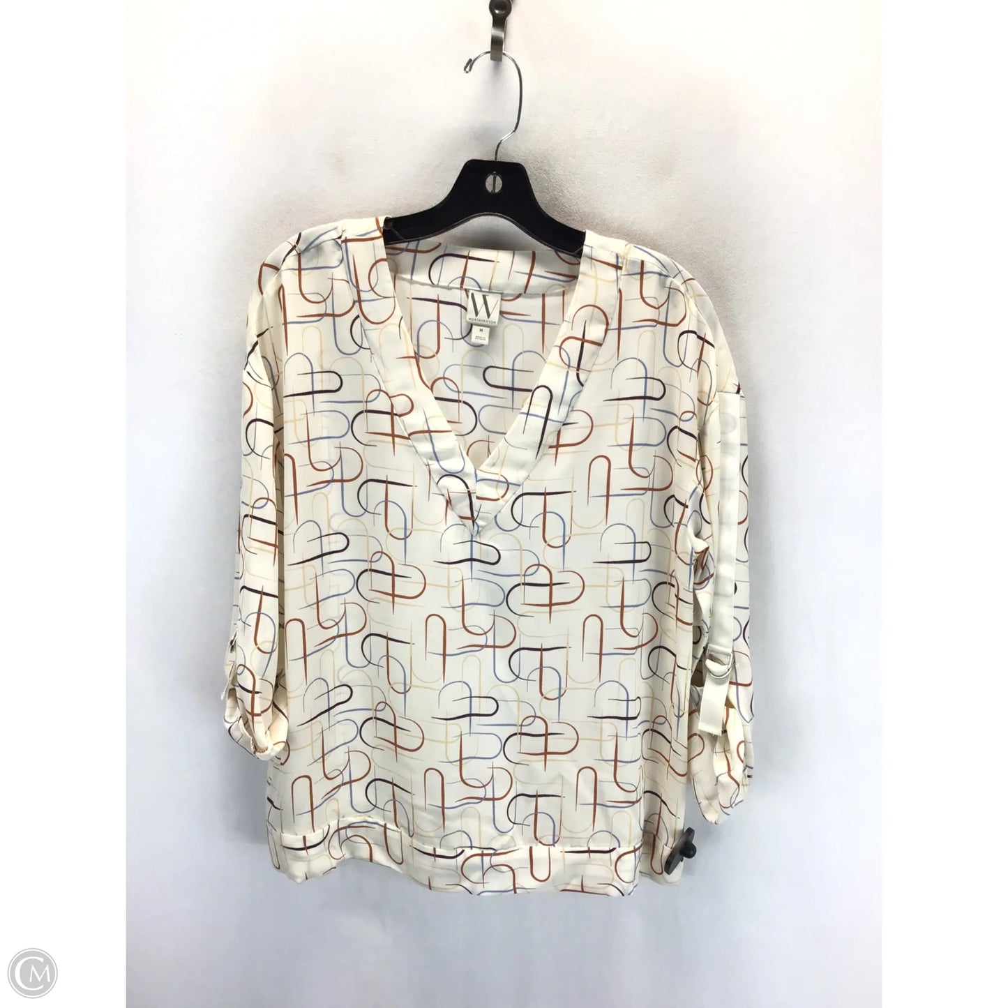 Top Long Sleeve By Worthington In Multi-colored, Size: M