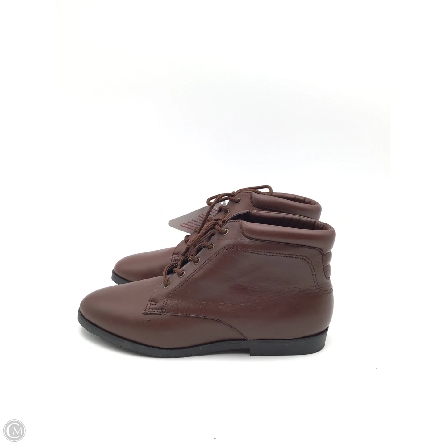 Boots Ankle Flats By Clothes Mentor In Brown, Size: 7.5