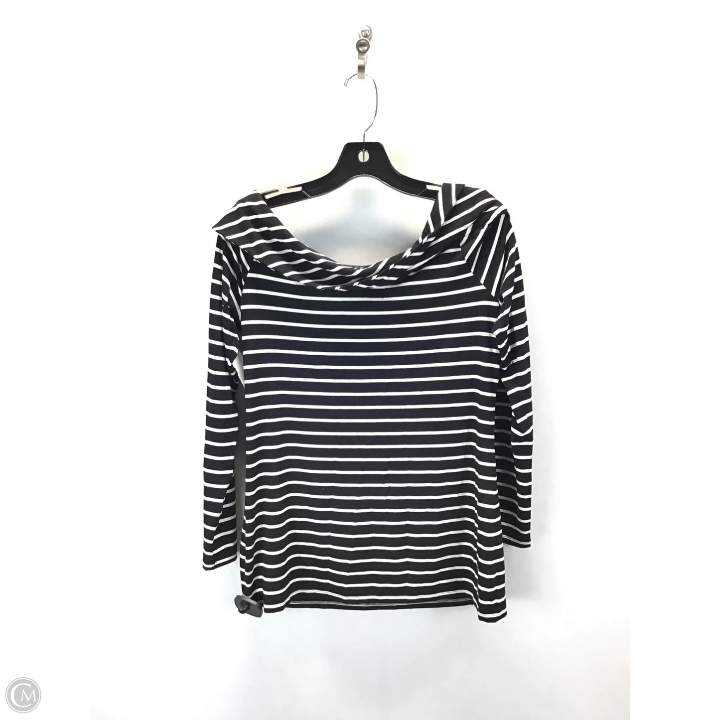 Top Long Sleeve By White House Black Market In Striped Pattern, Size: M