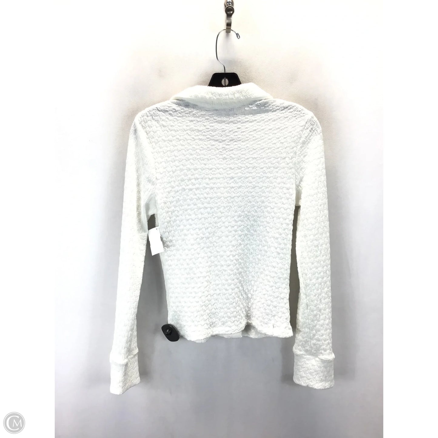 Top Long Sleeve By Iris In White, Size: M